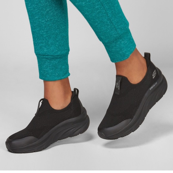 Skechers Shoes - Skechers D’Lux Walker relaxed fit slip-on, women’s, black